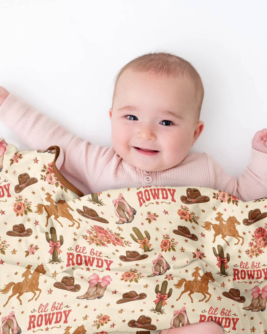 Coquette Cowgirl Lil Bit Rowdy Bamboo Blanket