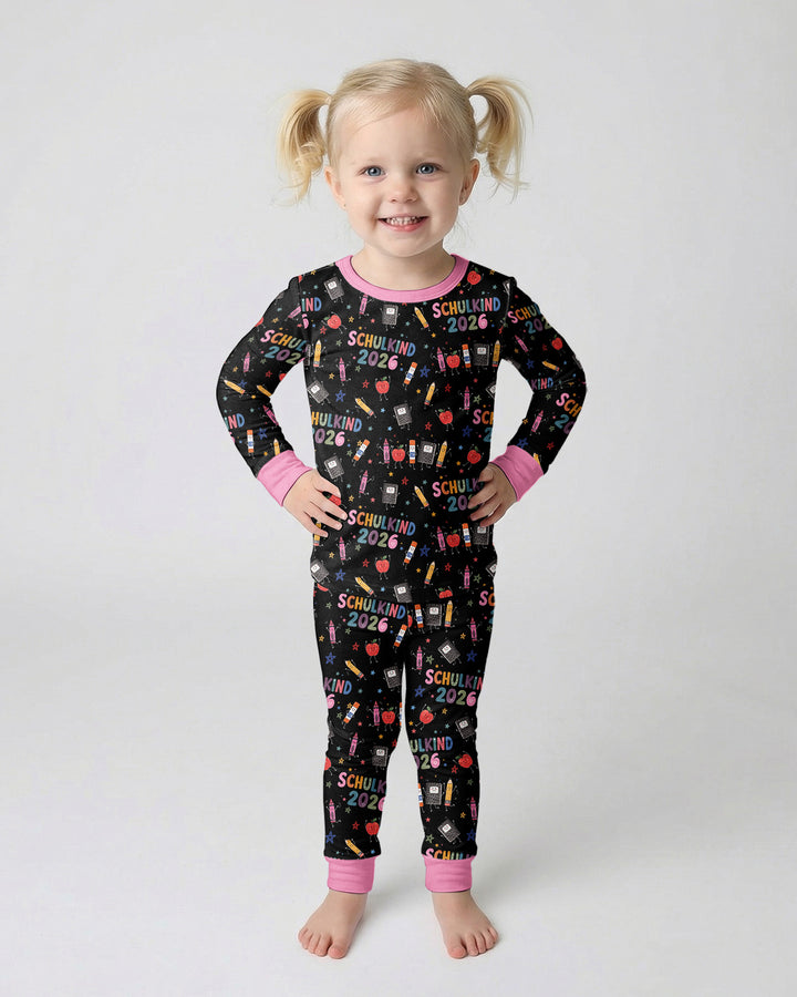 Conjunto de pijama de dos piezas de bambú de manga larga