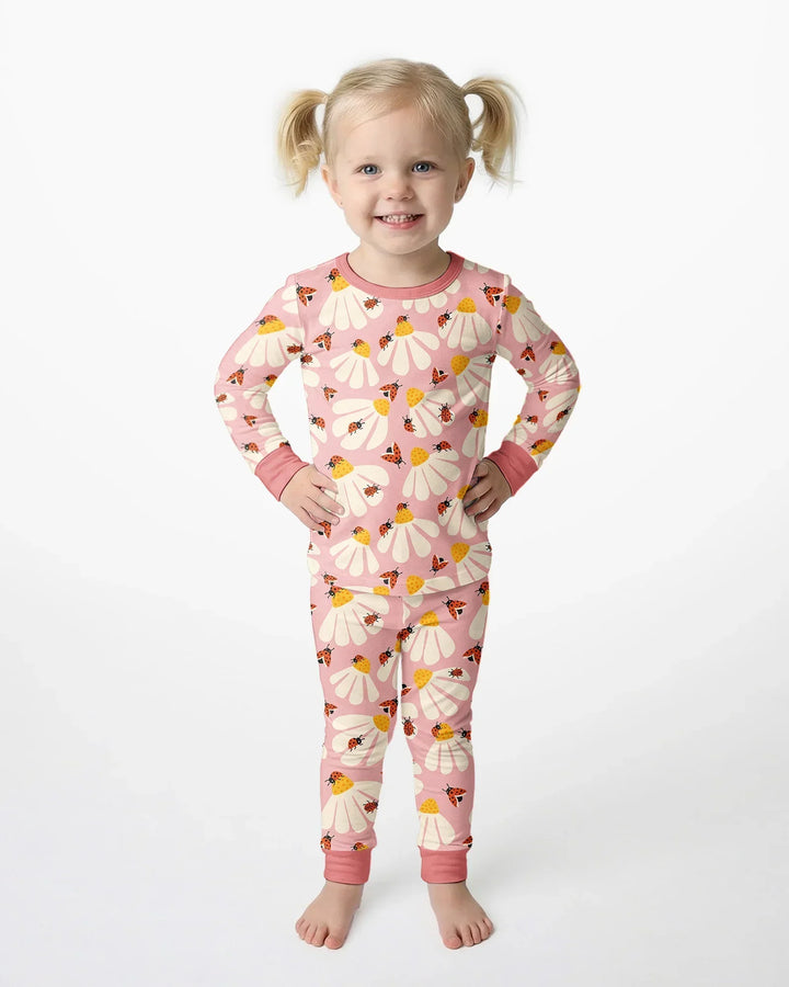 Lucky Little Bug Bamboo Two Piece Long Sleeve Pajama Set