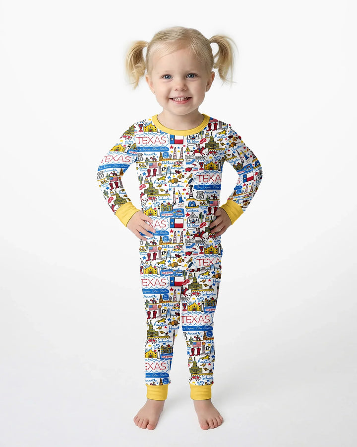 Lone Star State Bamboo Two Piece Long Sleeve Pajama Set