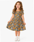 Colorful Doodle Monster Friends Bamboo Twirl Dress