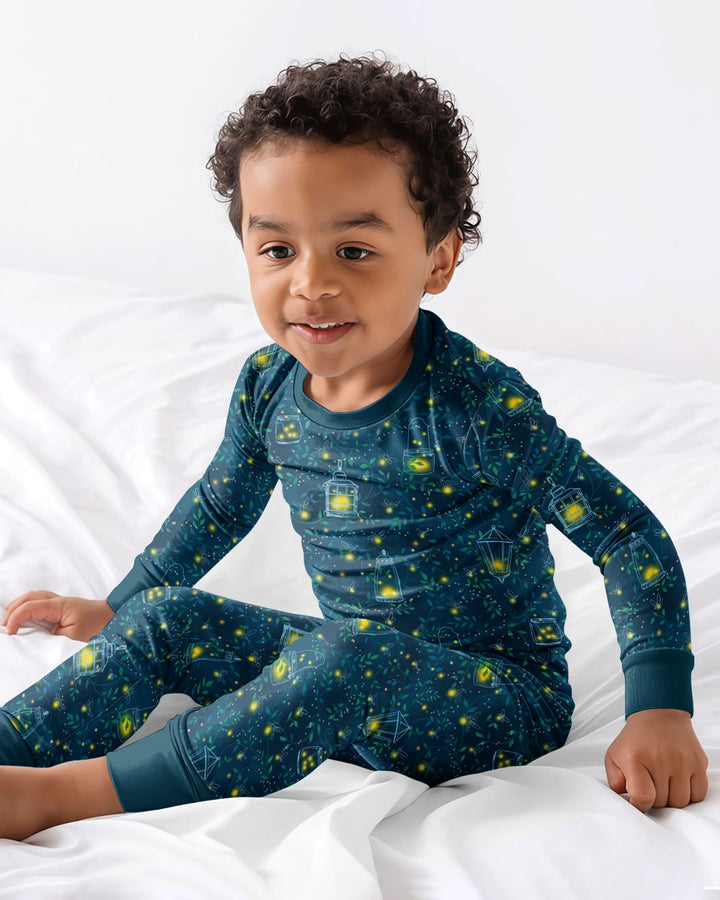 Firefly Lantern Night Bamboo Two Piece Long Sleeve Pajama Set