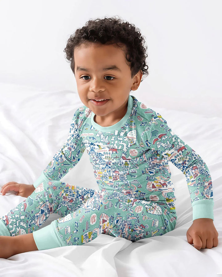 Hello World Wonders Bamboo Two Piece Long Sleeve Pajama Set