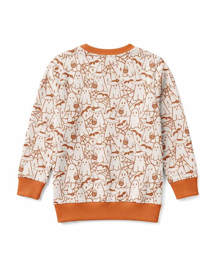 Boo Trick or Treat Ghosts Halloween Bamboo Crewneck Sweatshirt