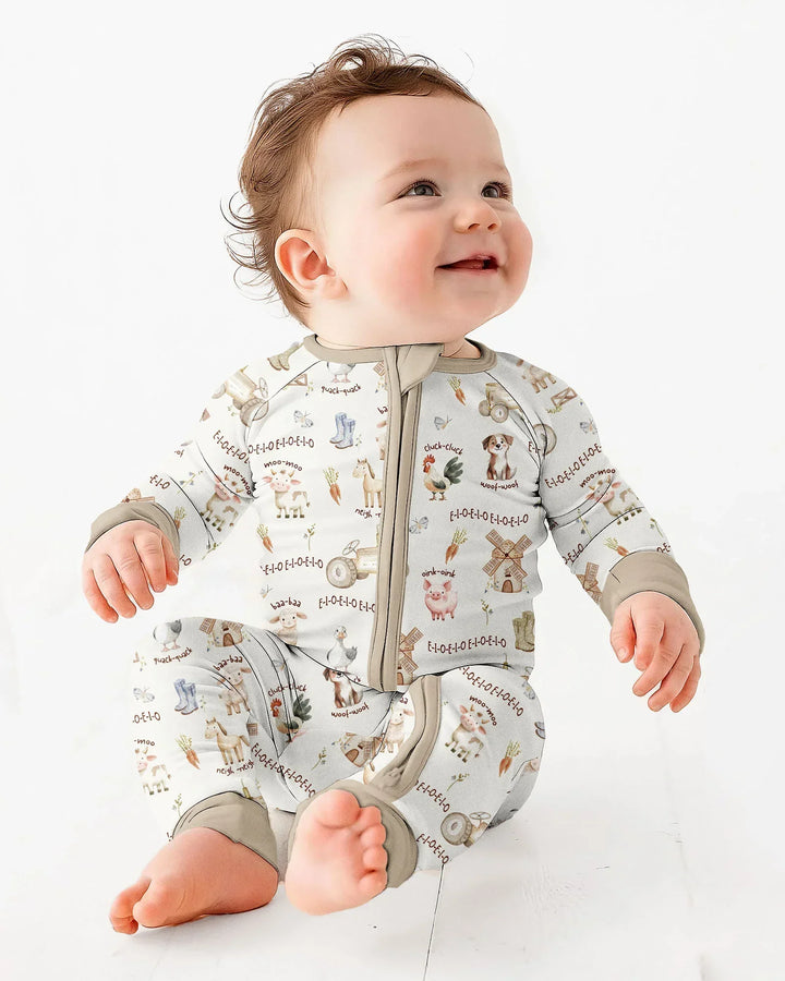 Old McDonald Farm Family Matching Bamboo Convertible Zippy