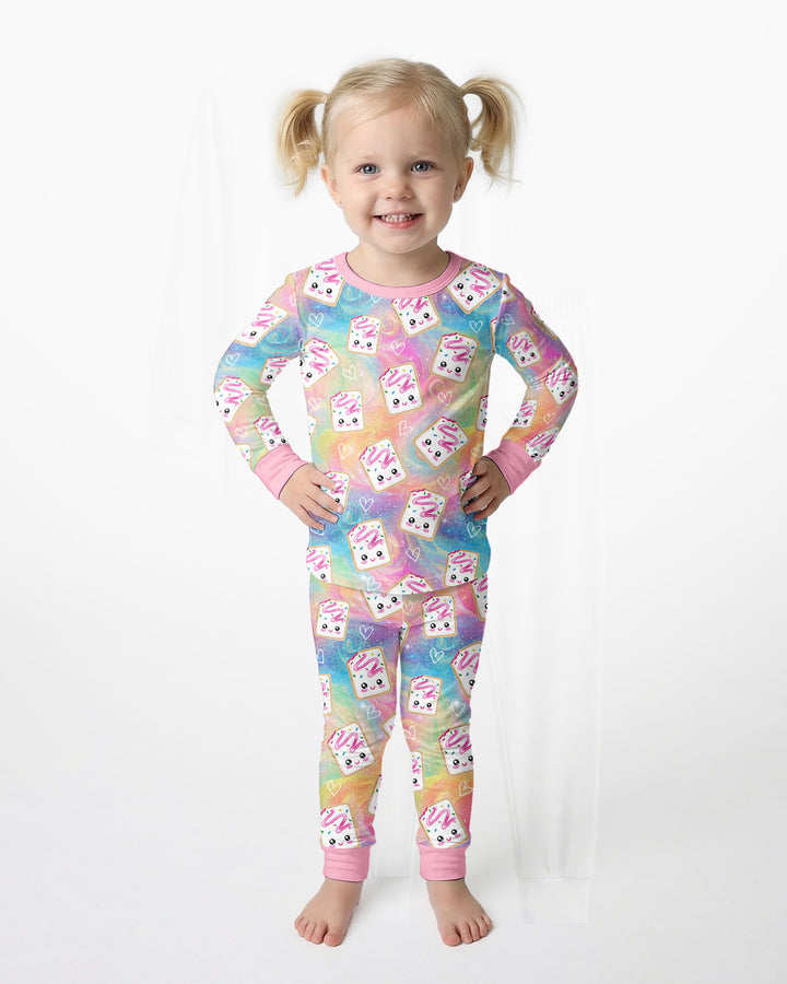 Kawaii Sprinkle Pastry  Bamboo Two Piece Long Sleeve Pajama Set