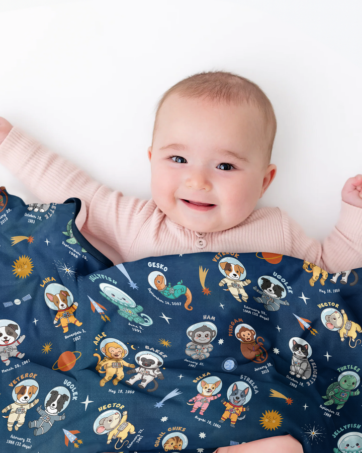 Animal Astronauts Bamboo Blanket