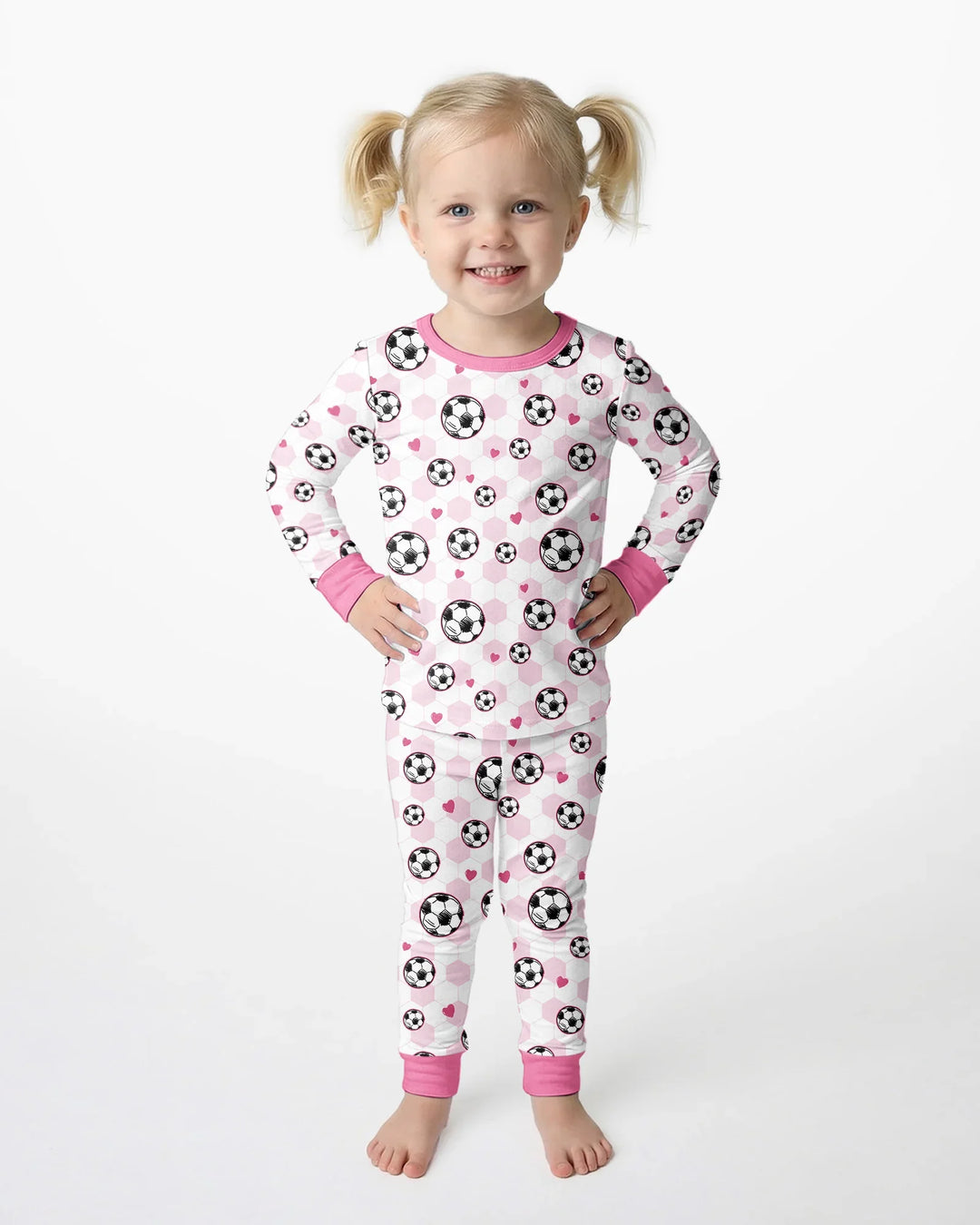 Goal Squad Family Matching Bamboo Two Piece Long Sleeve Pajama Set