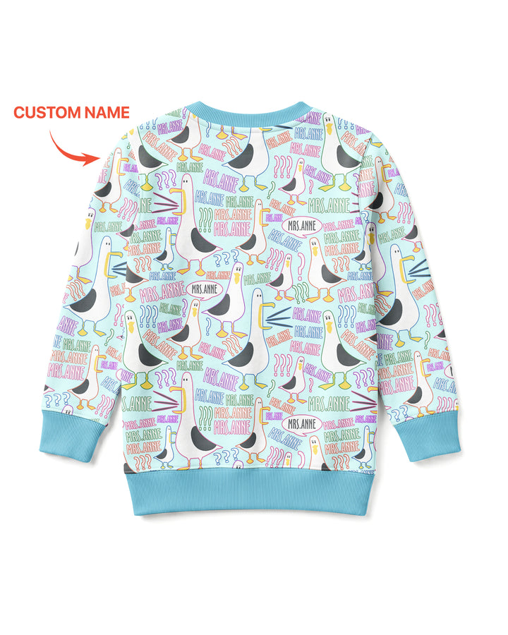 Teacher Teacher Teacher Funny Seagull Bamboo Crewneck Sweatshirt