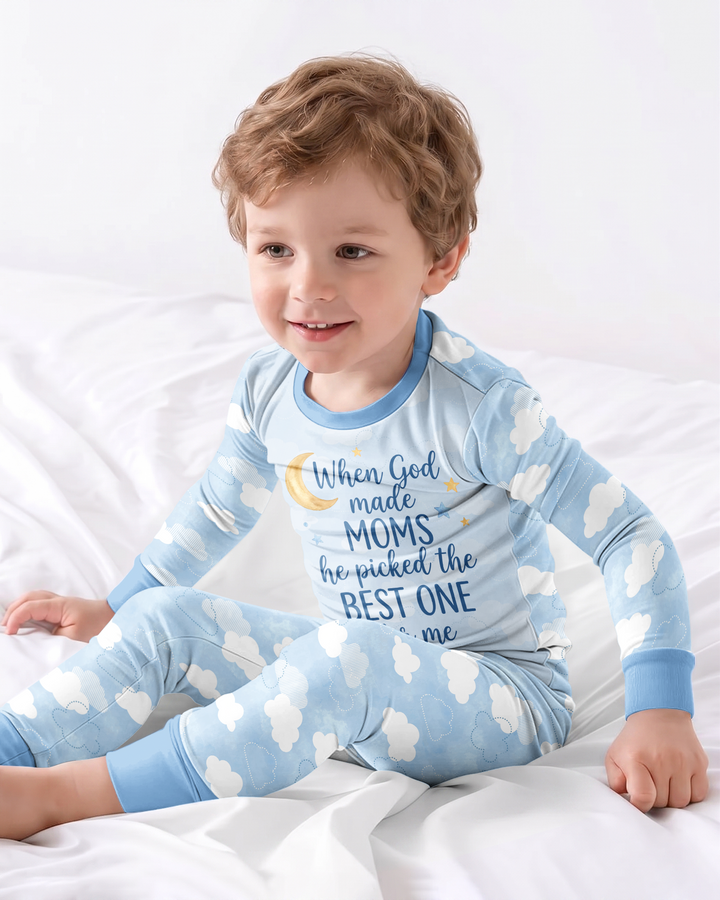 God Made The Best Mom Bamboo Two Piece Long Sleeve Pajama Set