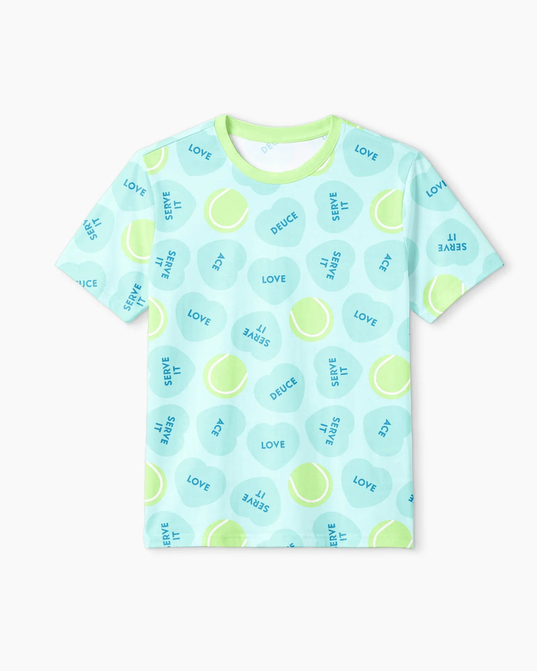 Tennis with Love Bamboo Men Short Sleeve Short Pajama Set