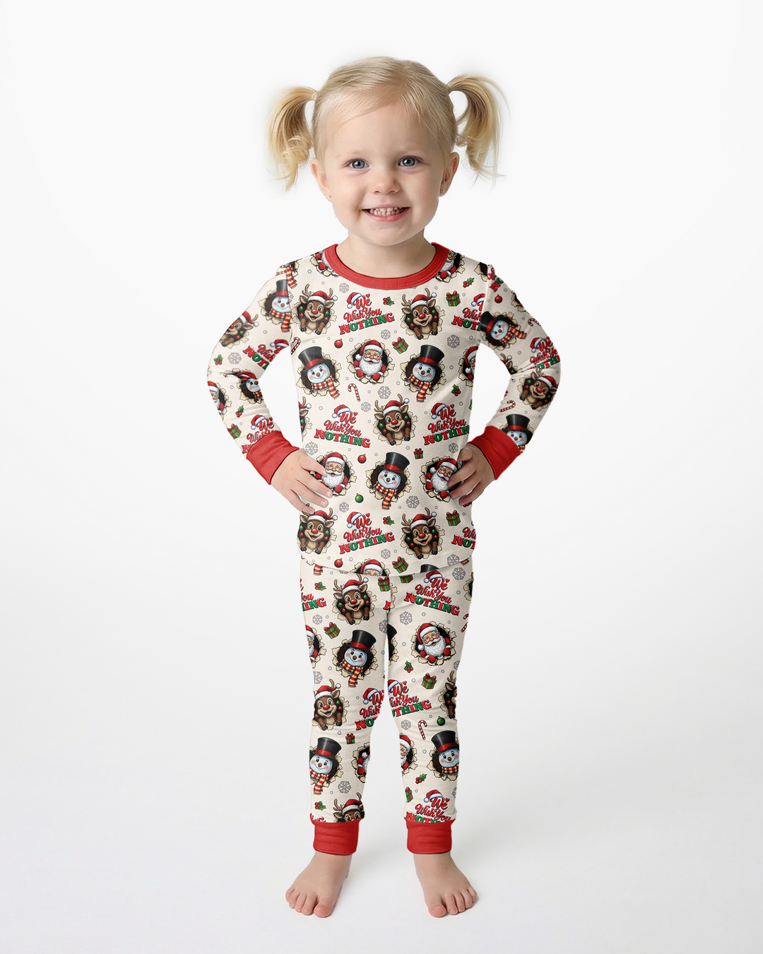 Funny Butt Christmas Squad Bamboo Two Piece Long Sleeve Pajama Set