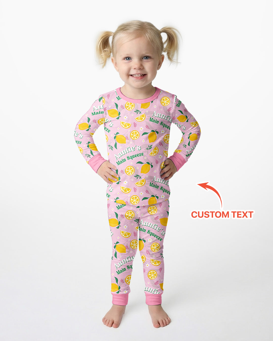 Personalized Family's Main Squeeze Bamboo Two Piece Long Sleeve Pajama Set
