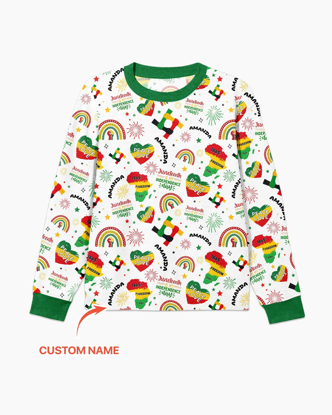 Custom Name Juneteenth Is My Independence Day Bamboo Men's Pajama Set