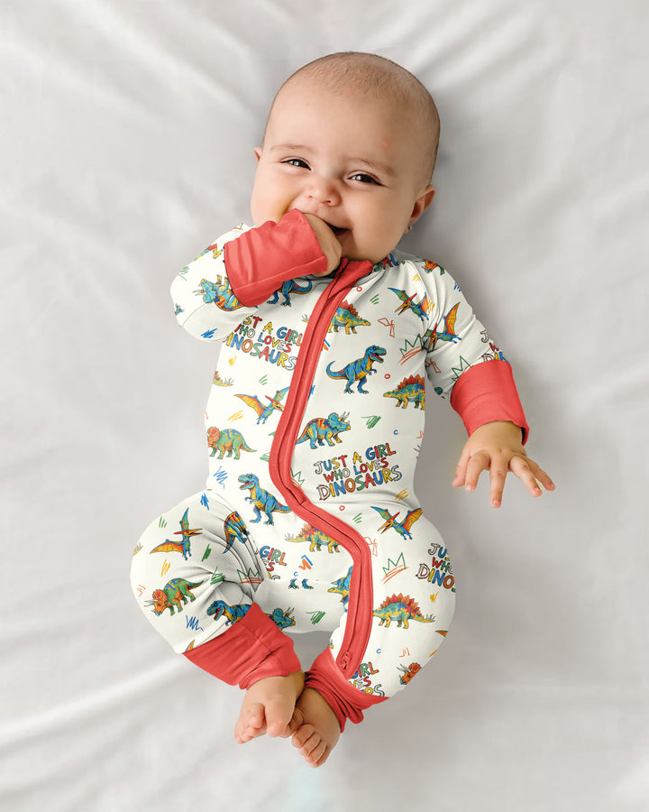 Just A Boy/Girl Who Loves Dinosaurs Bamboo Convertible Zippy