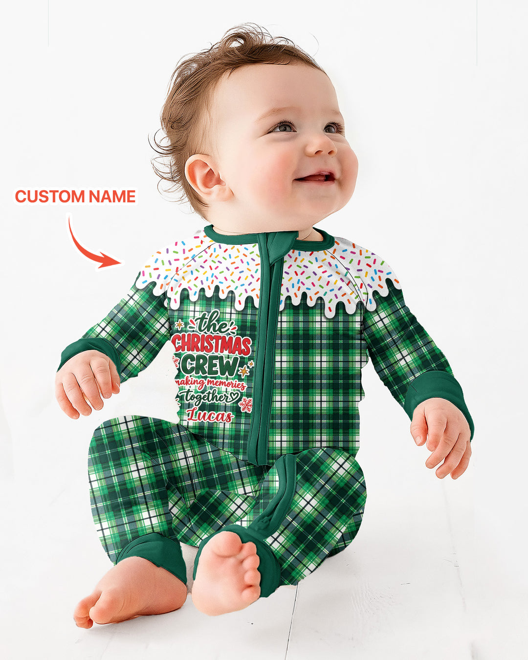 The Christmas Crew Custom Name Bamboo Convertible Zippy