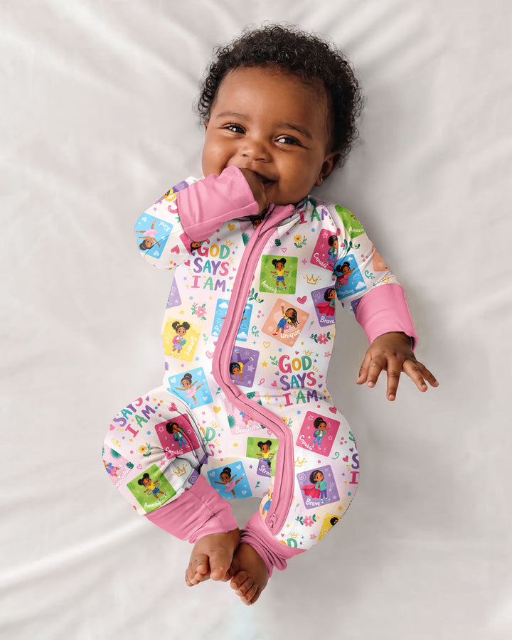God Says I Am Black Girl Bamboo Convertible Zippy