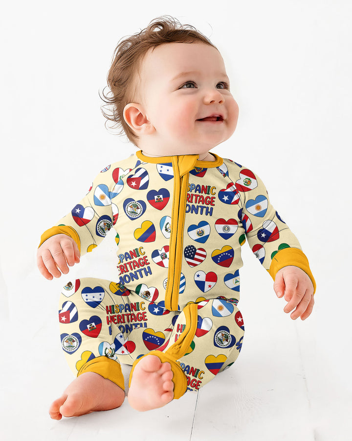 Country Flags Hispanic Heritage Month  Bamboo Convertible Zippy