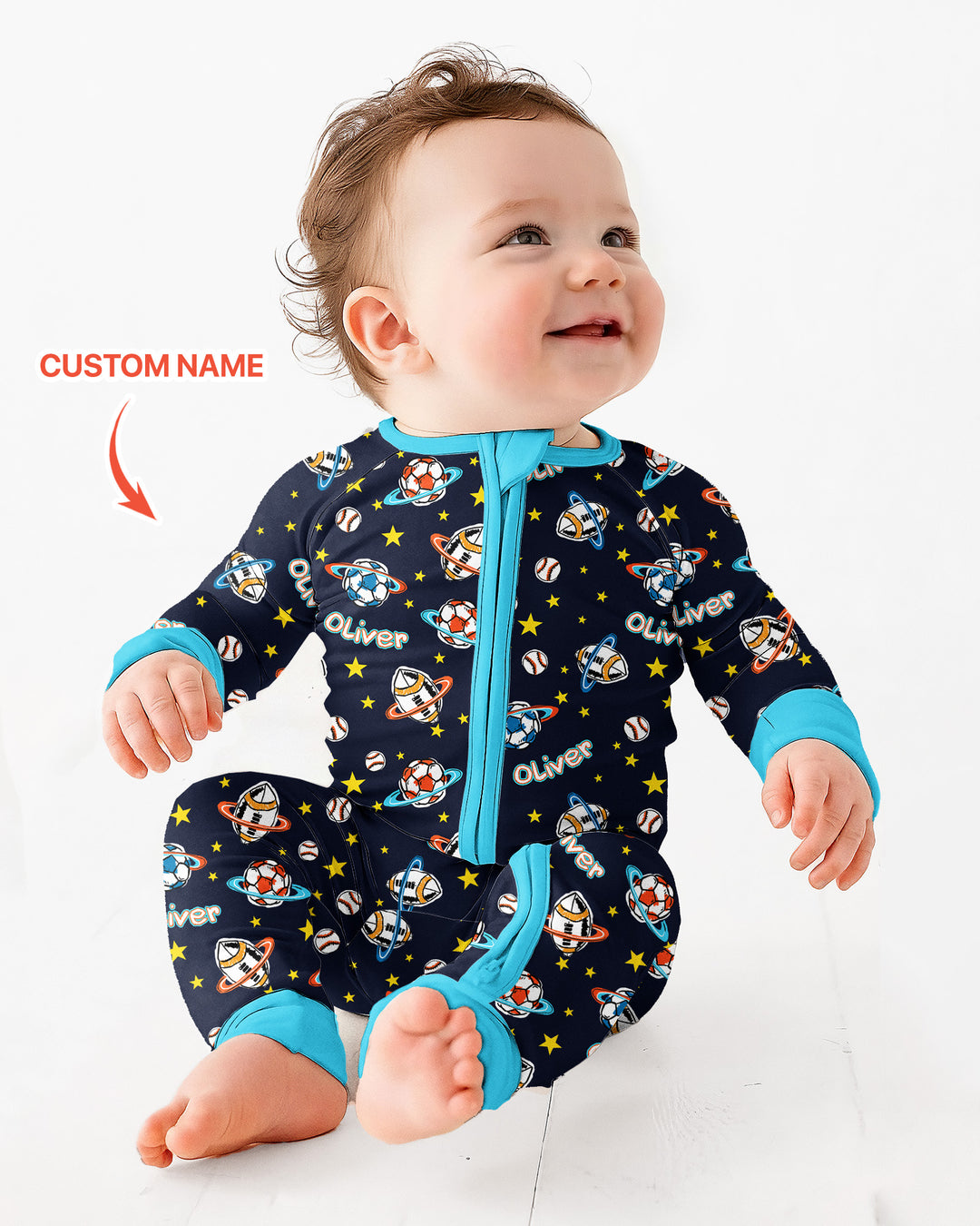 Custom Name Space Sport Bamboo Convertible Zippy