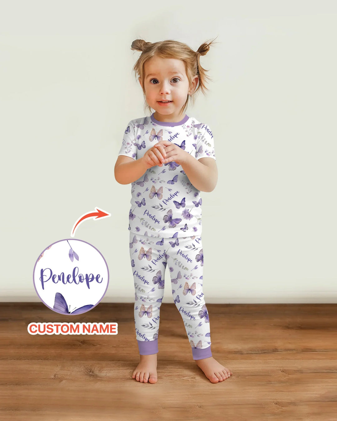 Zweiteiliges, kurzärmliges Pyjama-Set mit Marienkäfern