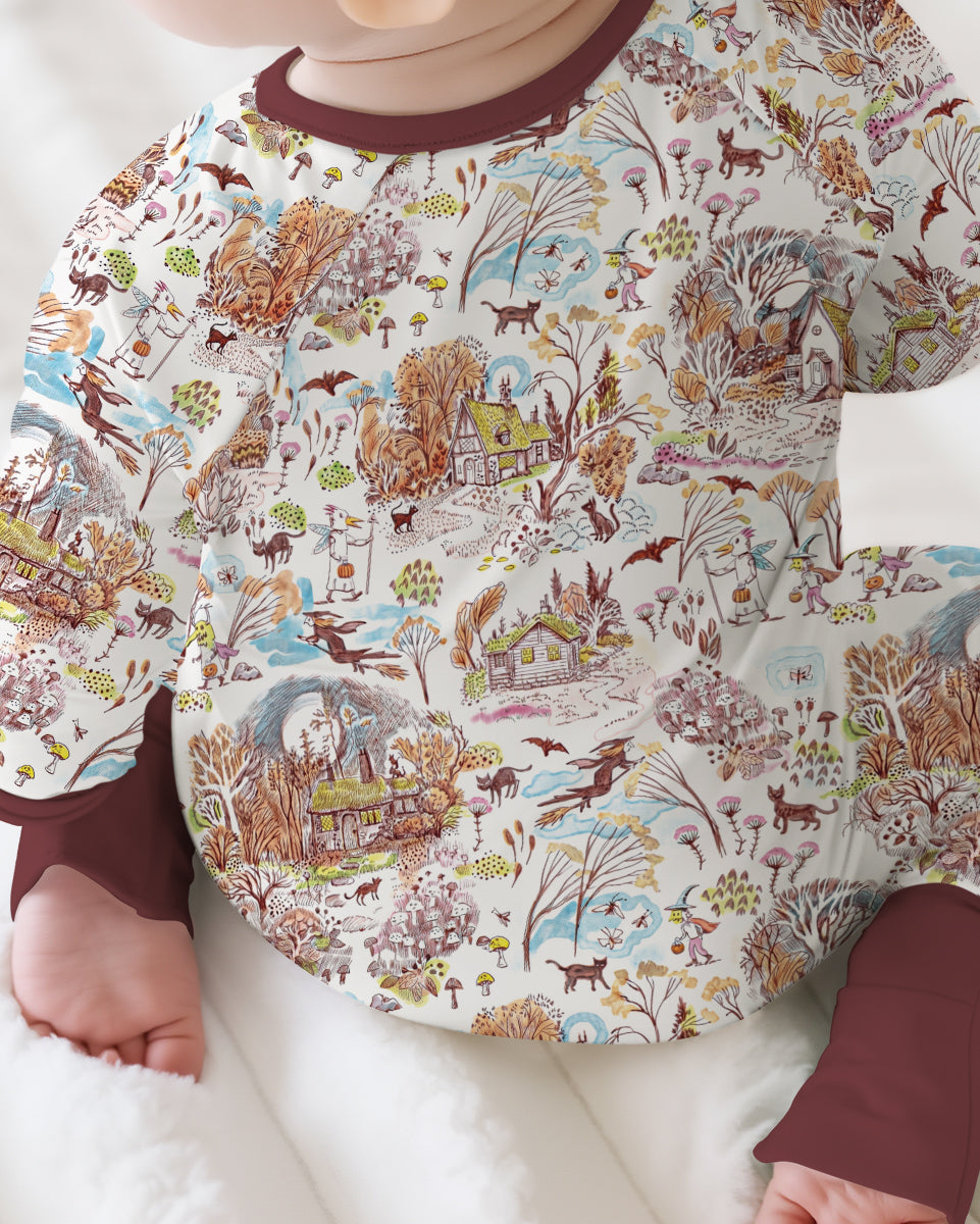Whimsical Halloween Village Bamboo Convertible Zippy