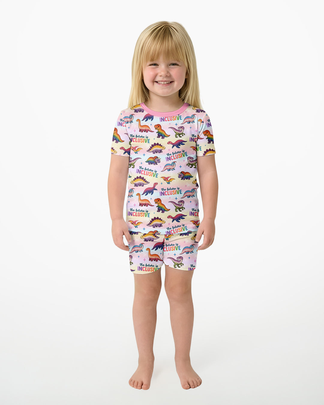 The Future is Inclusive Bamboo Two Piece Short Sleeve Shorts Pajama Set