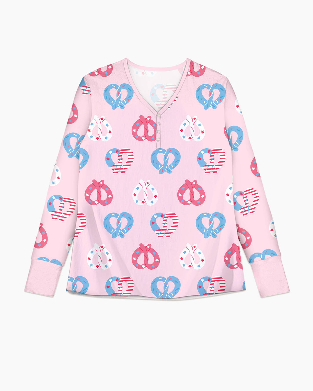 4th of July Pretzel  Bamboo Women Pajama Set