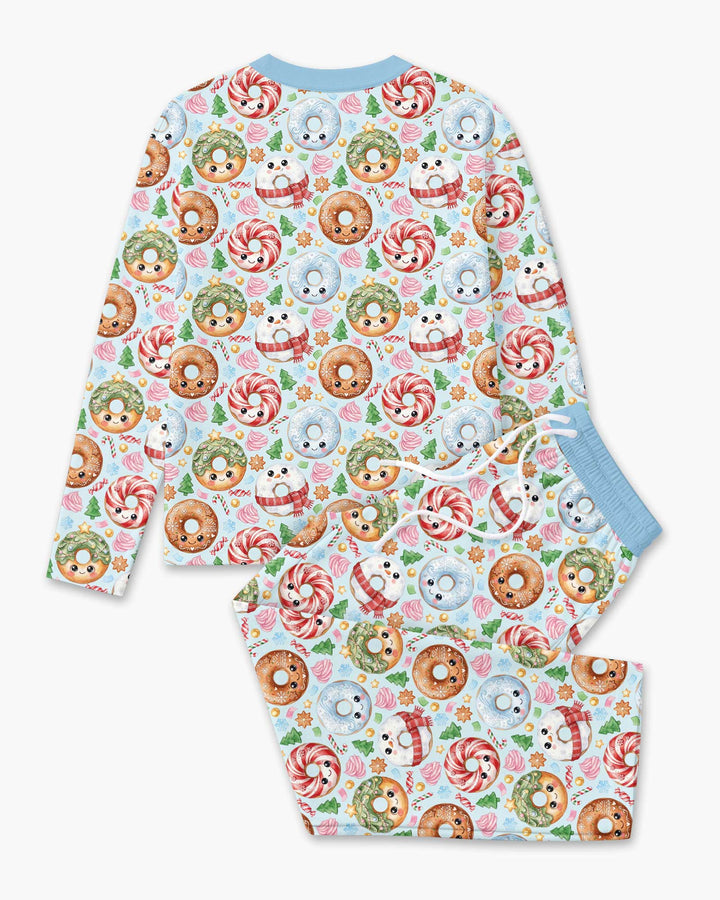 Kawaii Christmas Donuts Bamboo Men's Pajama Set