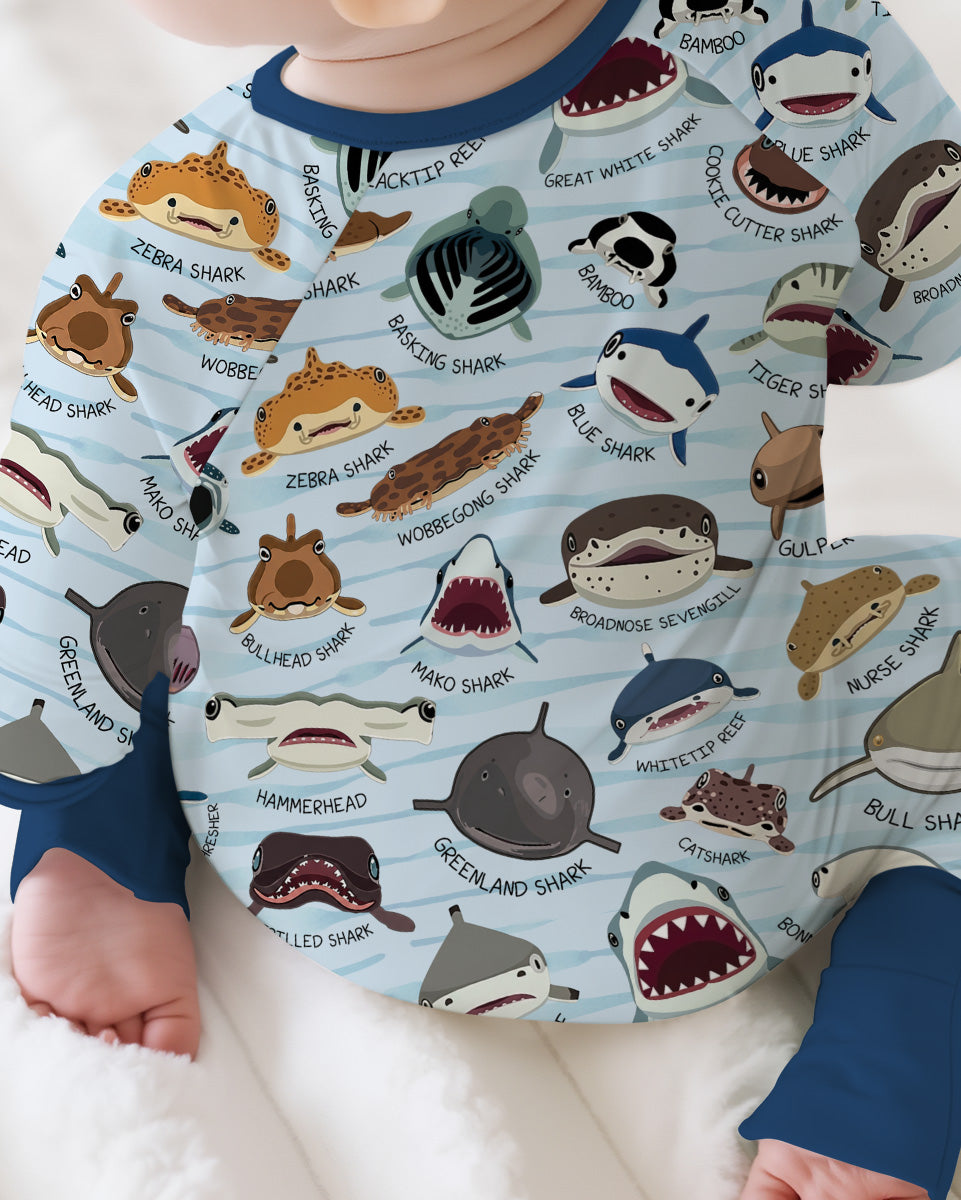 Shark Faces Bamboo Convertible Zippy