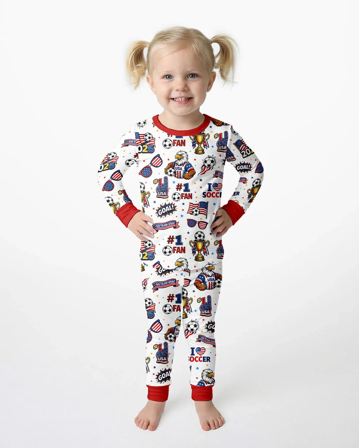 Conjunto de pijama de dos piezas de bambú de manga larga