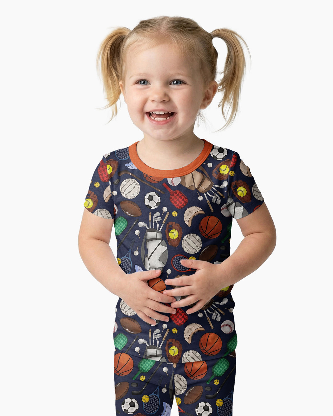 Sports Equipment Bamboo Two Piece Short Sleeve Pajama Set