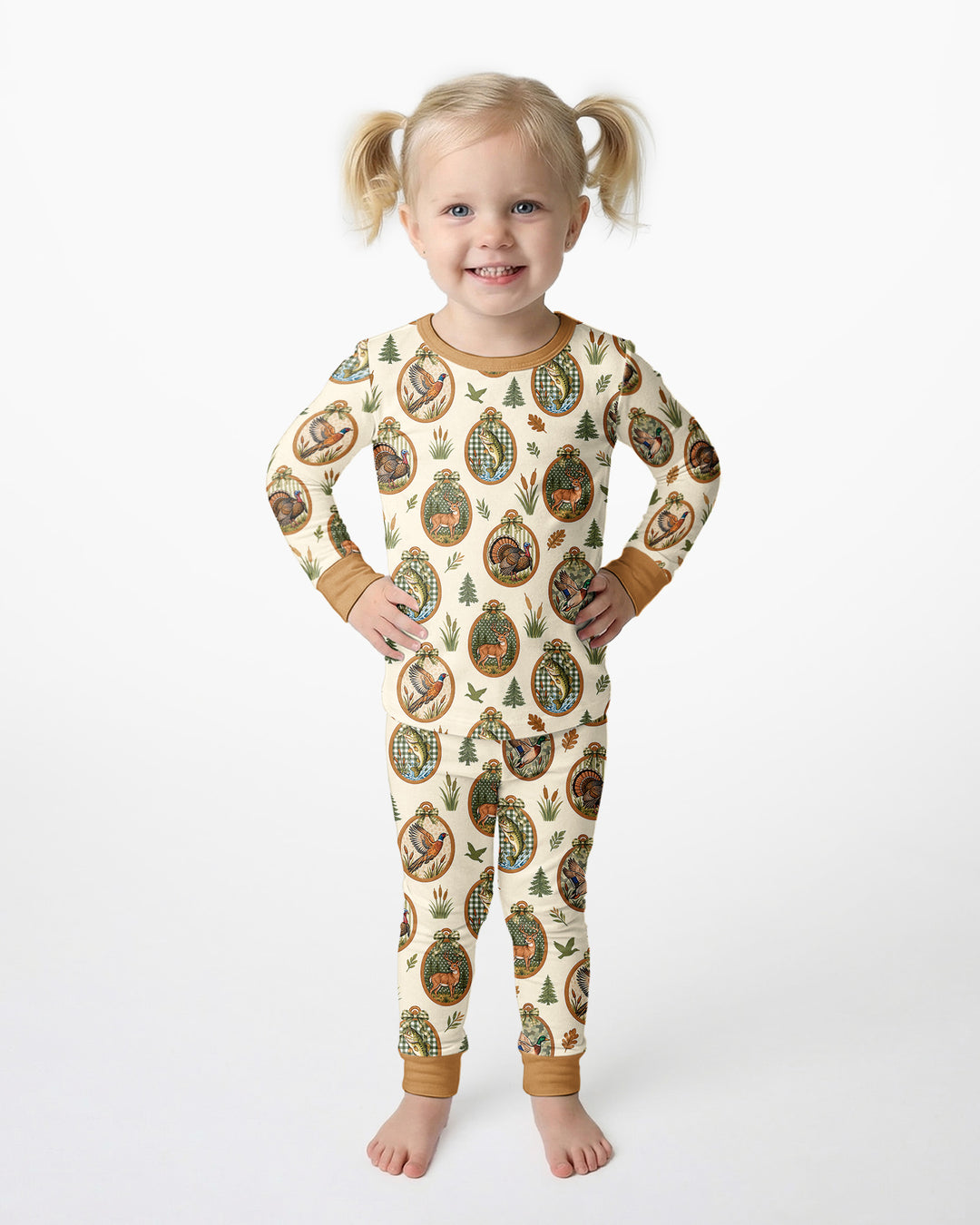 Hunting Season Family Matching Bamboo Two Piece Long Sleeve Pajama Set