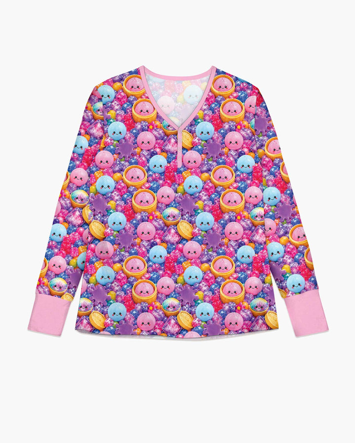 Plantilla de conjunto de pijama de mujer de bambú