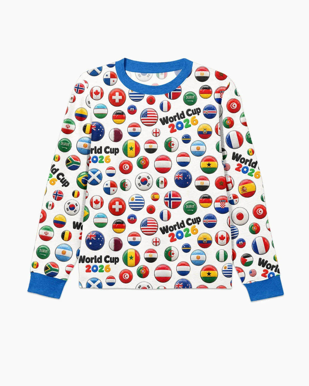 Soccer Cup All Country Balls Bamboo Men's Pajama Set