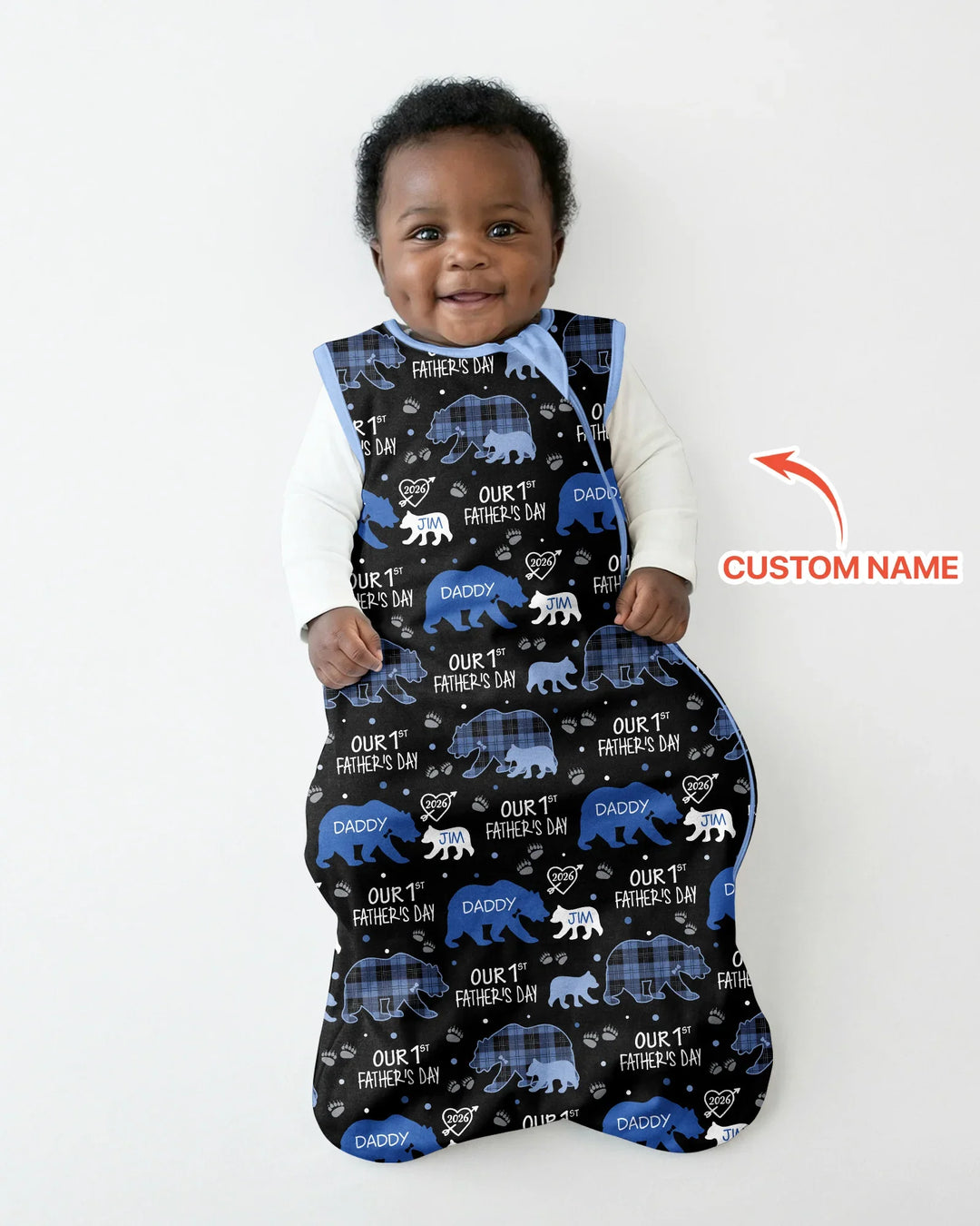 Our 1st Father's Day Daddy Bear & Me Matching Bamboo Sleep Bag
