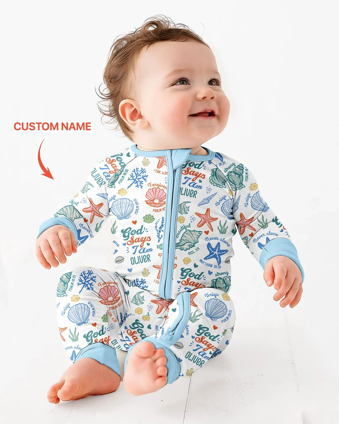Coastal God Says I Am Custom Name Bamboo Convertible Zippy