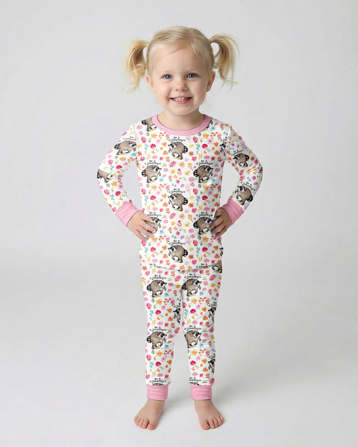 Conjunto de pijama de dos piezas de bambú con mangas largas, plantilla PERSONALIZADA