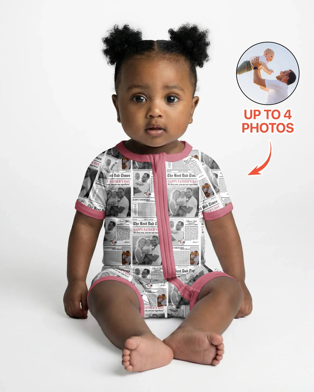 Custom Photo The Best Dad Times Bamboo Shorty Zippy