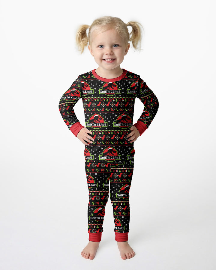 Santa Claws Christmas Bamboo Two Piece Long Sleeve Pajama Set