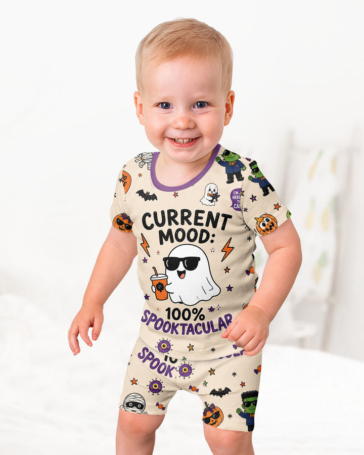 Halloween Friends Bamboo Two Piece Short Sleeve Shorts Pajama Set
