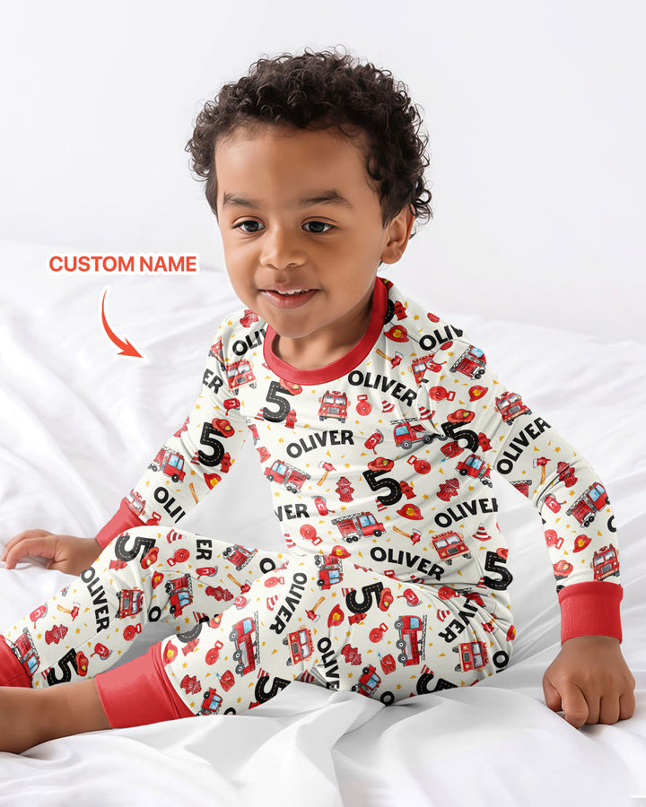 Conjunto de pijama de dos piezas de bambú con mangas largas, plantilla PERSONALIZADA