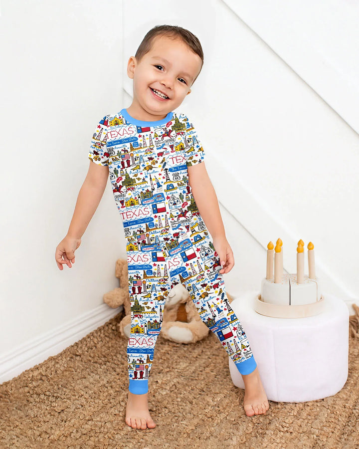 Lone Star State Bamboo Two Piece Short Sleeve Pajama Set