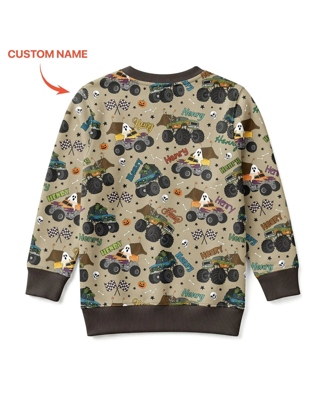 Sudadera de cuello redondo de bambú con plantilla personalizada