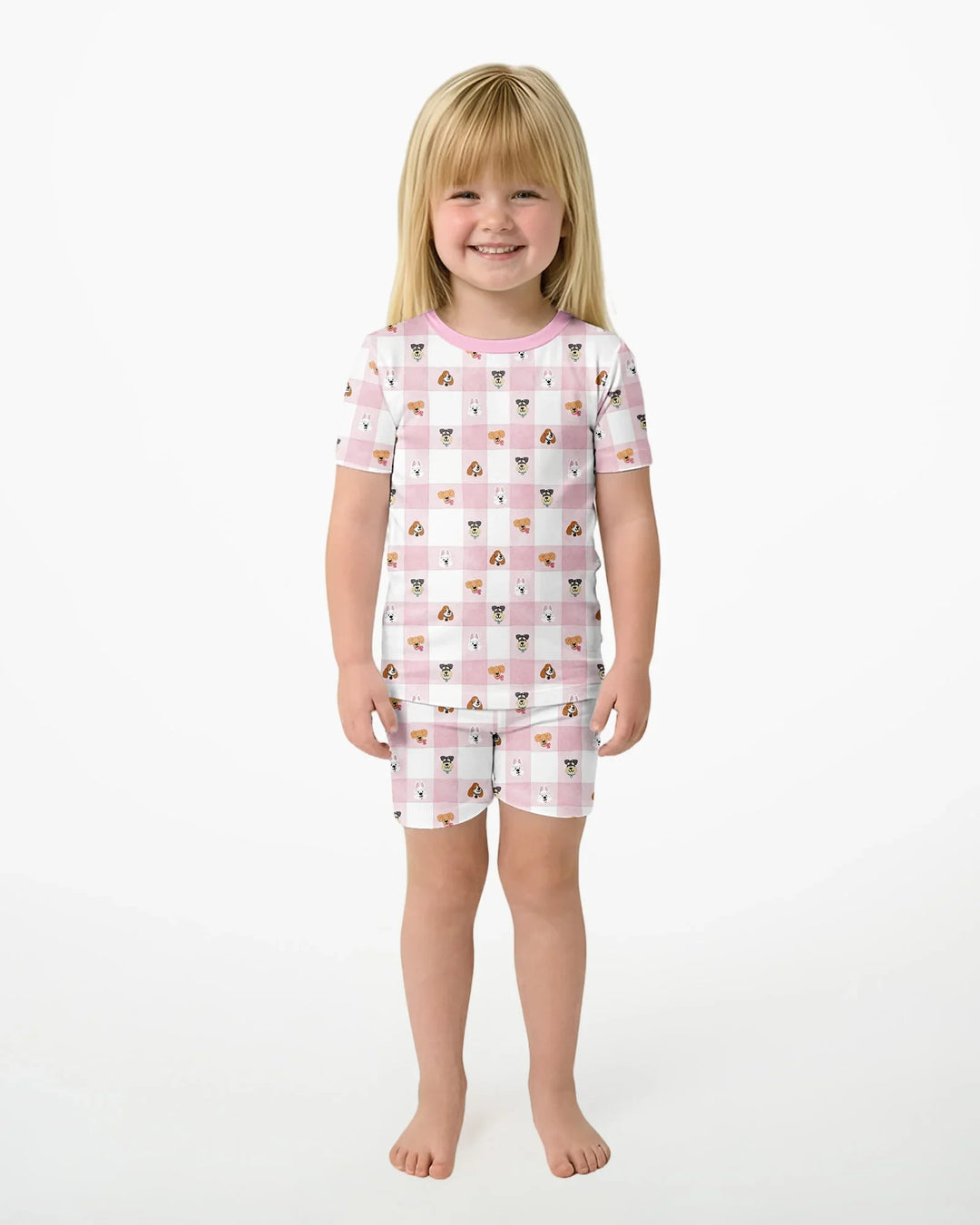 Plaid Pals Family Matching Bamboo Two Piece Short Sleeve Shorts Pajama Set