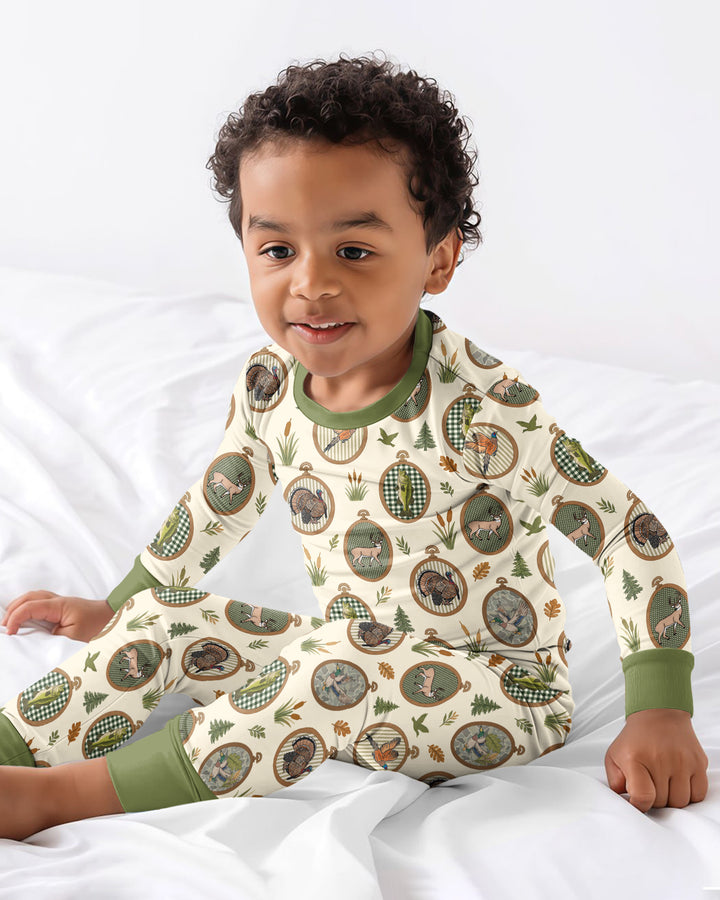 Hunting Season Bamboo Two Piece Long Sleeve Pajama Set