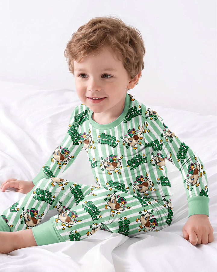 Guess What Mallard Butt Bamboo Two Piece Long Sleeve Pajama Set