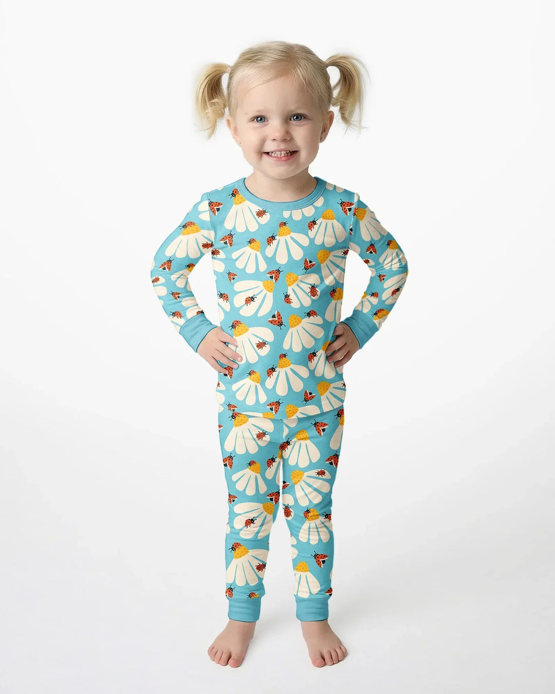 Lucky Little Bug Bamboo Two Piece Long Sleeve Pajama Set