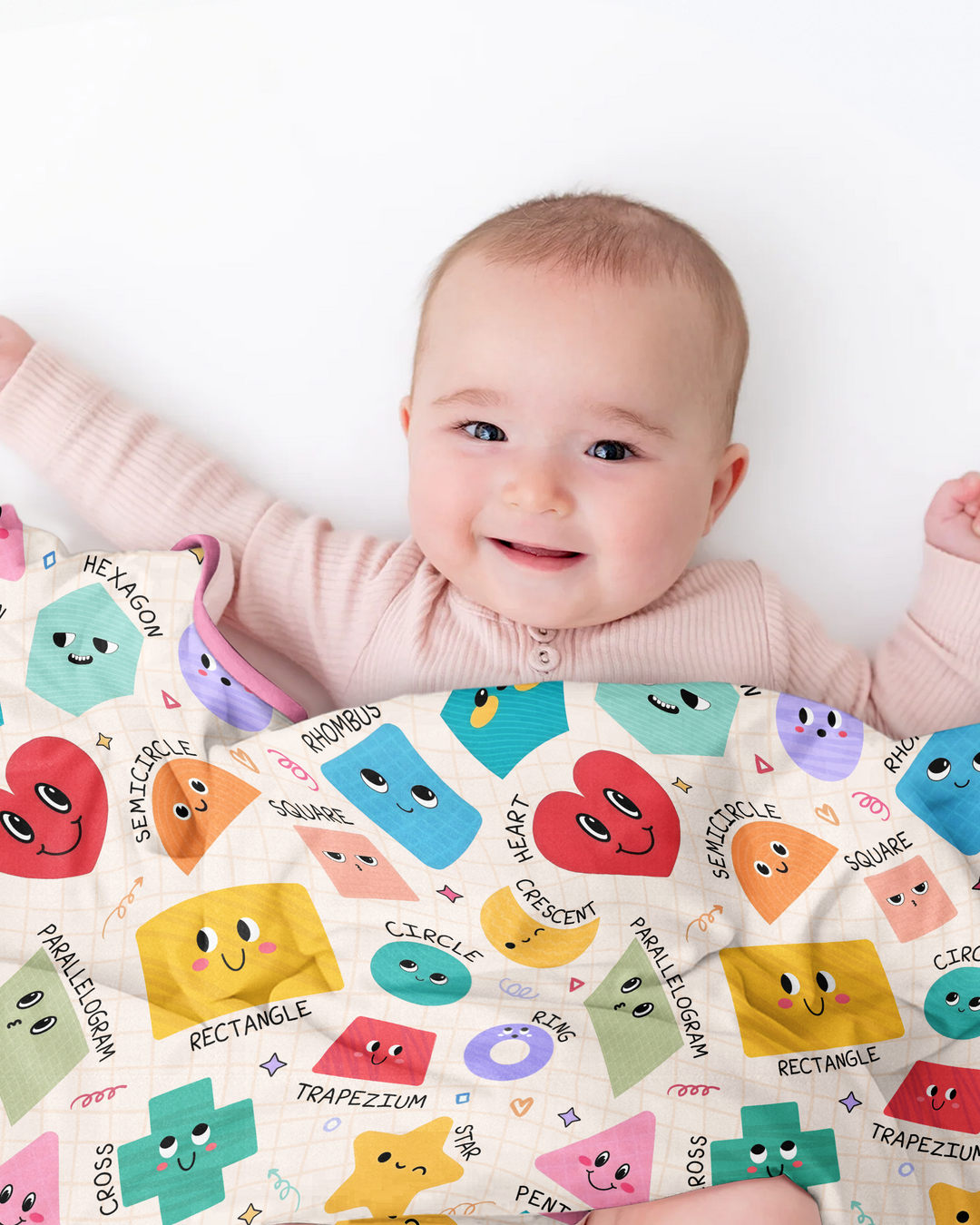 Happy Shape Squad Family Matching Bamboo Blanket