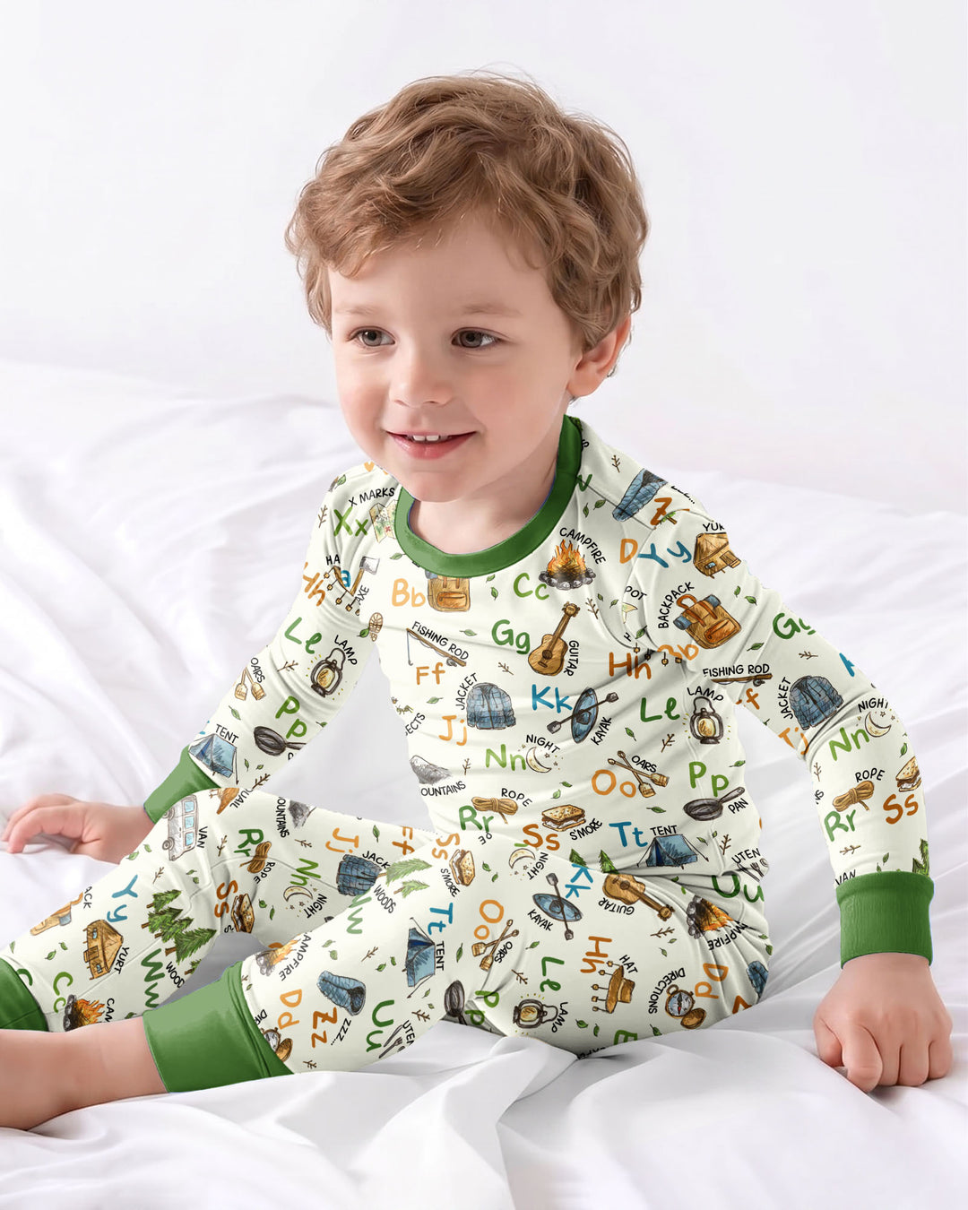 Zweiteiliges Langarm-Pyjama-Set mit Sommerfrüchten
