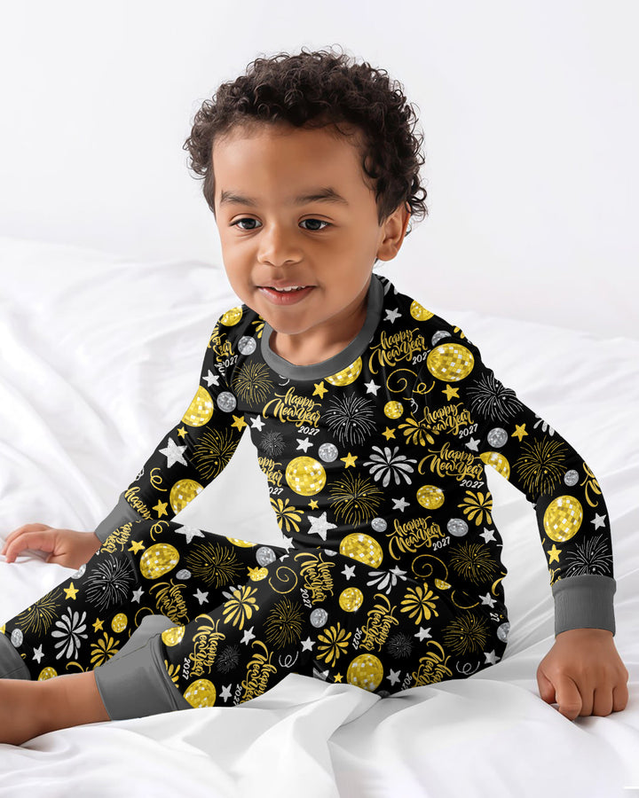 New Year's Eve Celebration 2027  Bamboo Two Piece Long Sleeve Pajama Set